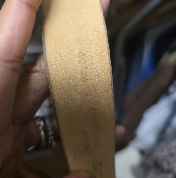 Dior Vinatge Cream Leather Belt with Gold Buckle.